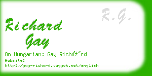 richard gay business card